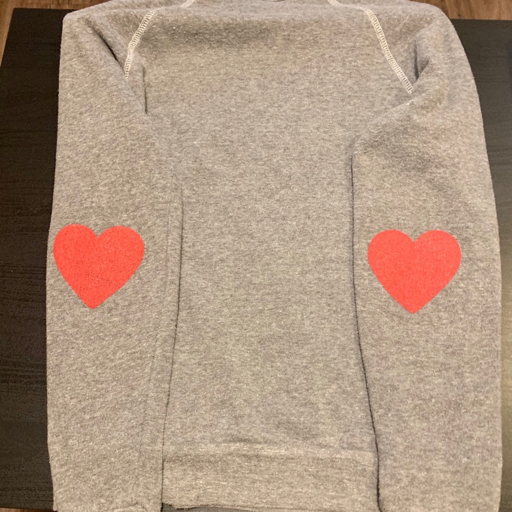 Heart elbow patch sweatshirt